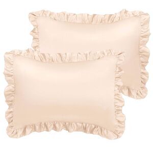 Satin Pillowcases 2-Pack-Ruffled Pillow Shams Oxford Pillow Covers